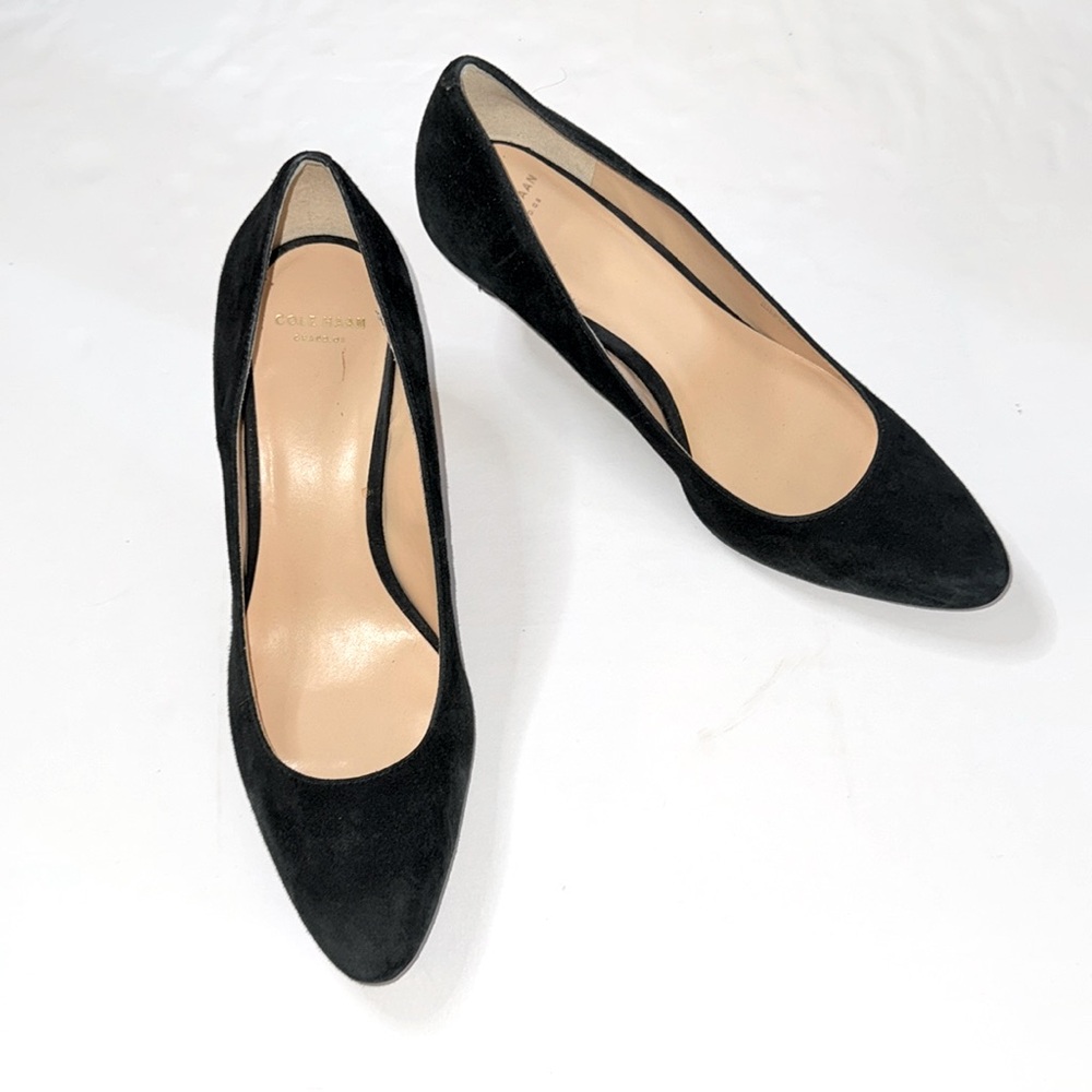 Cole Haan Black Suede Heels